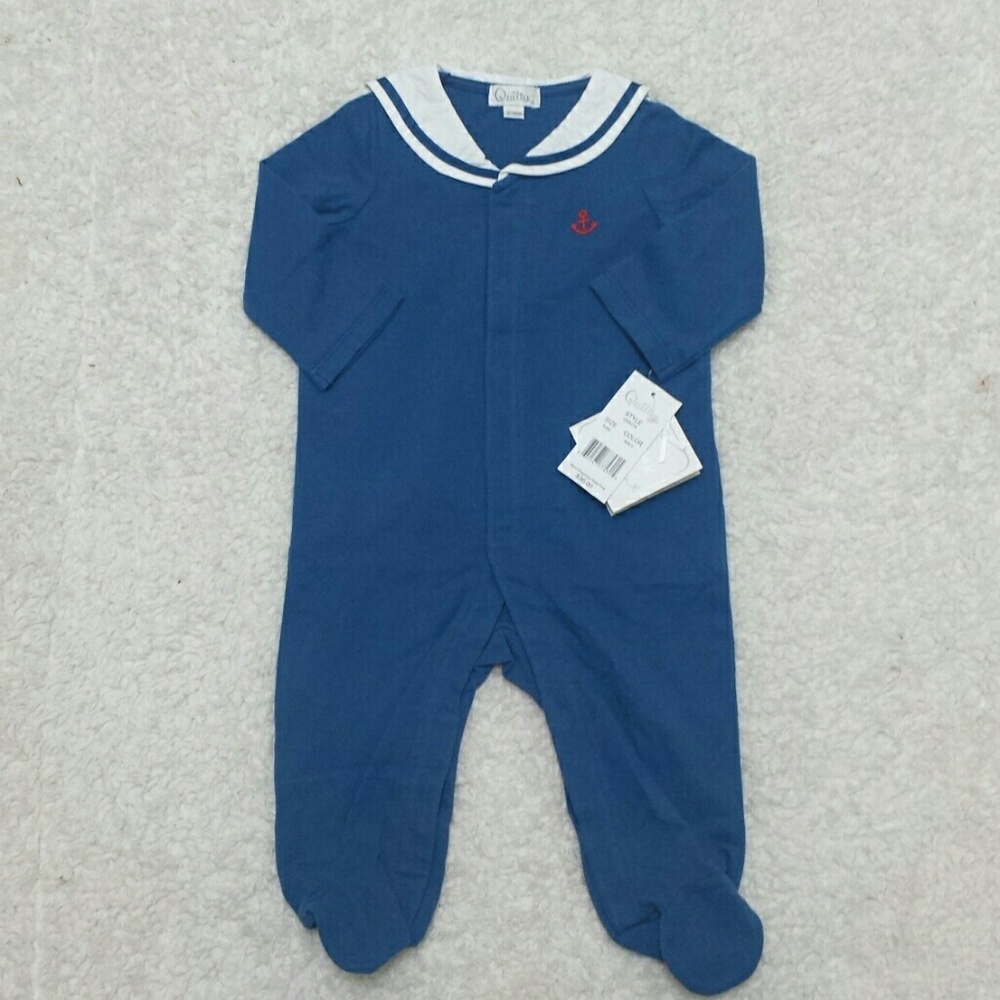 Nautical/Sailor Footed One Piece